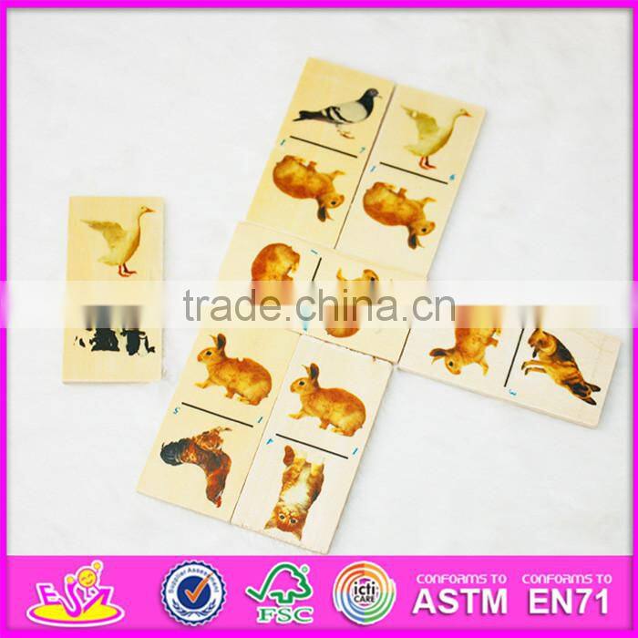 2016 top fashion educational kids wooden domino set WJ278287