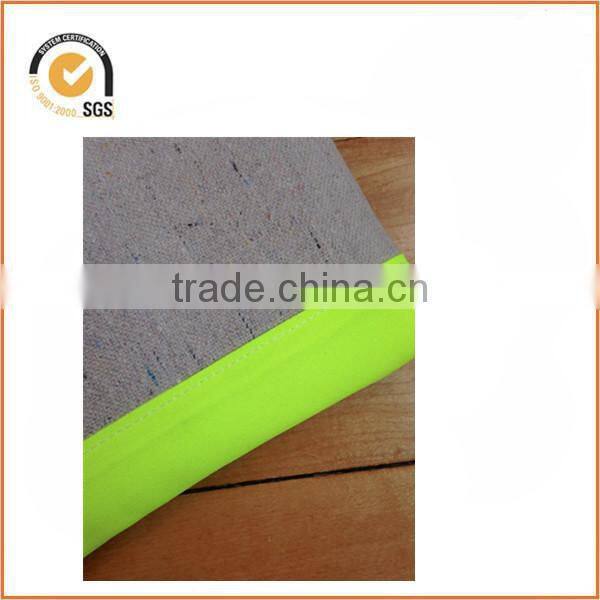 NEW canvas zippered pouch - neon accent & pin dot lining