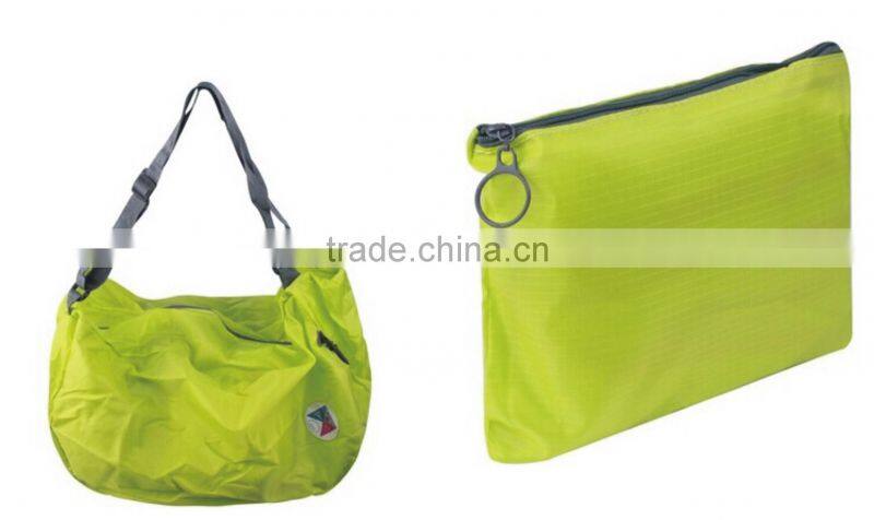 Nylon 3 Way use Foldable bag(transfer to shoulder bag,packbag and handbag)(CF-153)