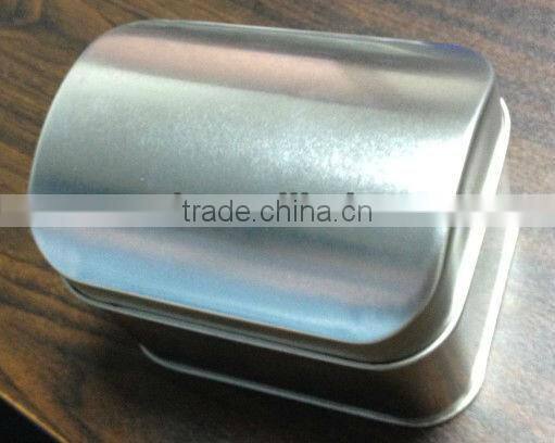Plain Dome Shaped Hinged Tin Box