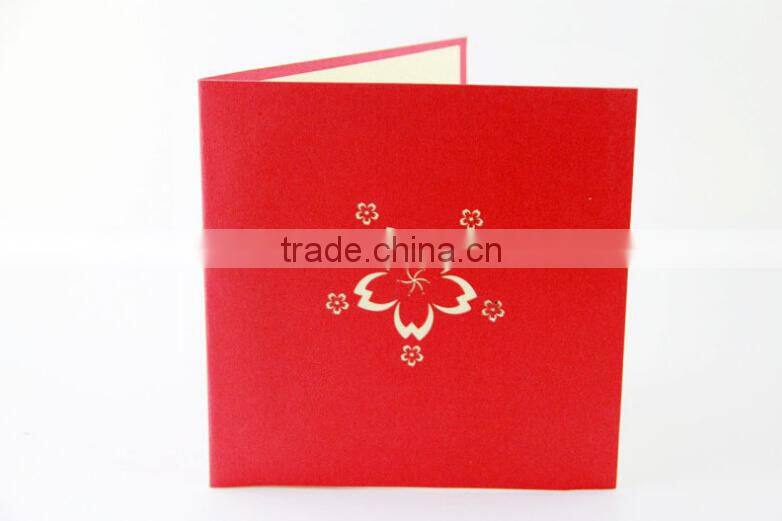 Flower Cherry 3D Pop Up Greeting Card 3D Birthday Greeting Card Creative Handmade Birthday Cards