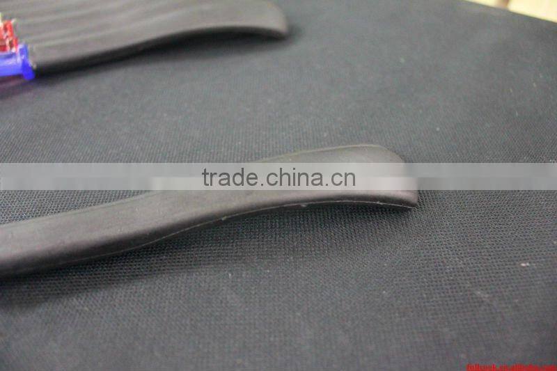 Colorful plastic salad spoon and fork set