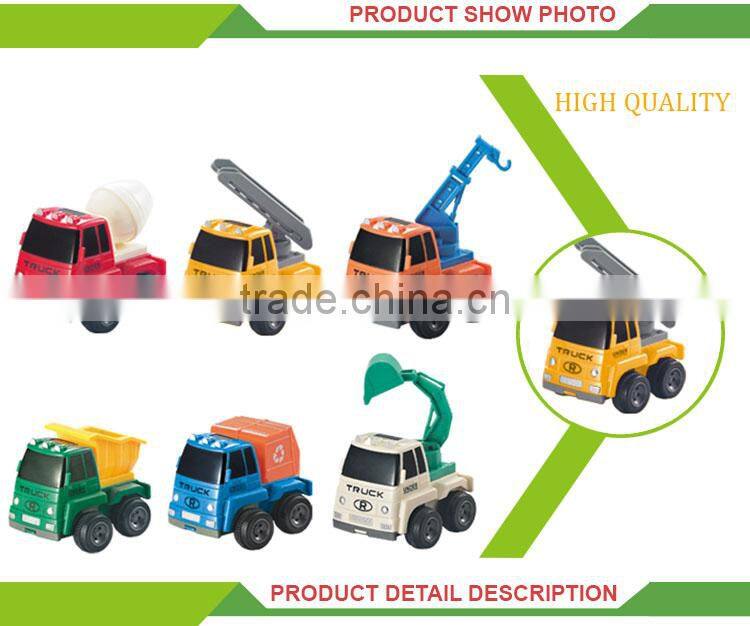 Most popular plastic friction set mini concrete pump truck model toys