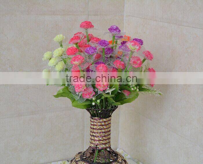 2014 plastic artificial flowers,artificial flower bunch