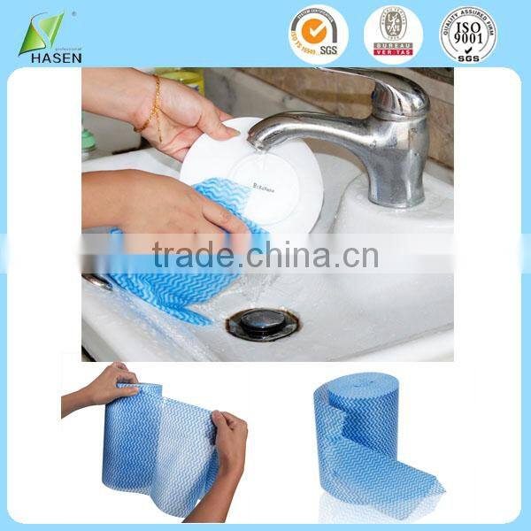 China supplies perforated nonwoven cleaning cloth mini jumbo roll