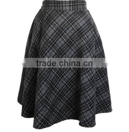 Fashion 2015 Autumn Winter Casual High Waist Midi Women Girl Knee-Length Skirt