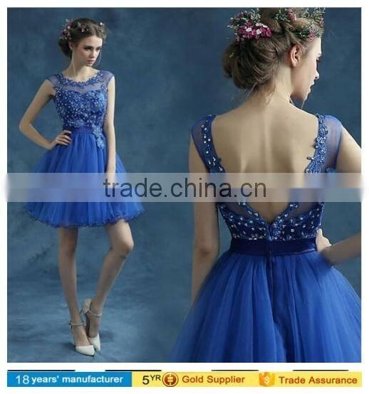 New Mini Tulle Backless Prom Party Gown Homecoming Dress Cocktail Evening Dress
