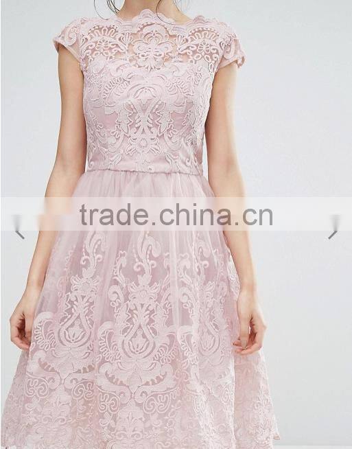 newest clothes oem Bardot neck Off-shoulder pretty princess dress Midi prom queen dress