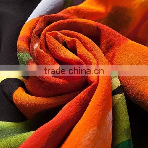 Customized digital print for silk fabric with no MOQ