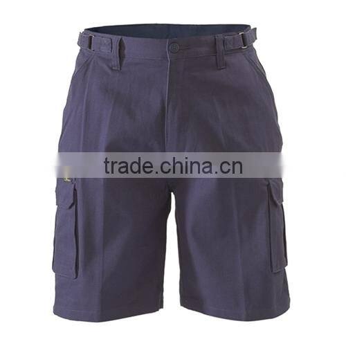 Multi-pocket Working Trousers Cotton Drill Mens Cargo Shorts