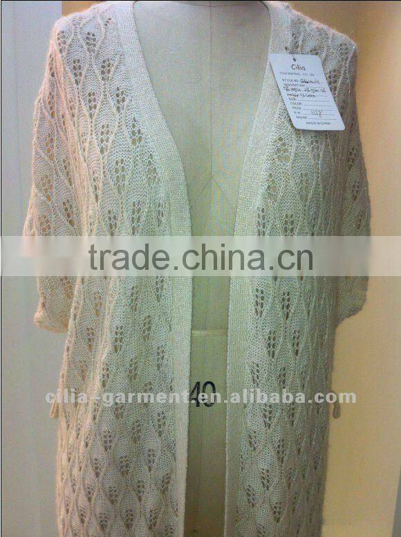 Ladies Elegant Open Cardigan Knitted Sweater