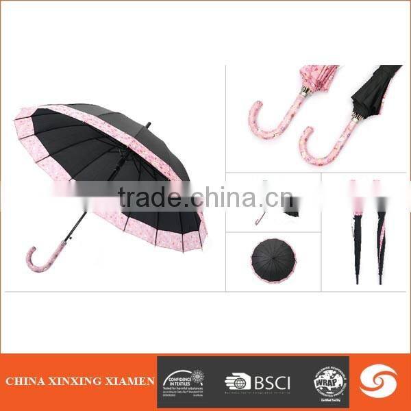 high quality promotional aluminum straight umbrella for two