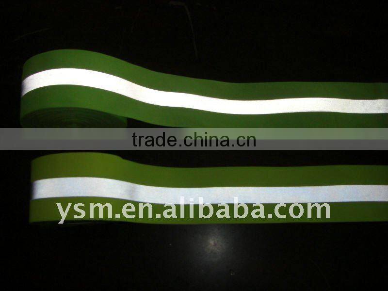 Eco friendly and high visibility reflective webbing sewing on the safty clothing or shoes