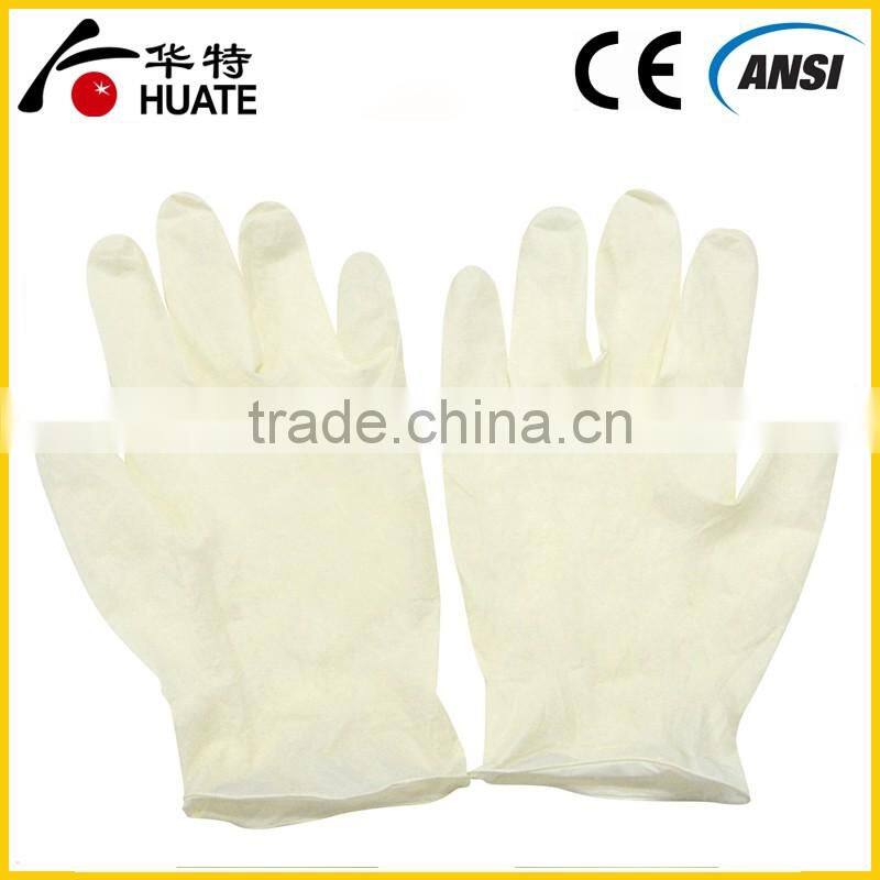 Shenzhen supply disposable industiral medical examation latex gloves
