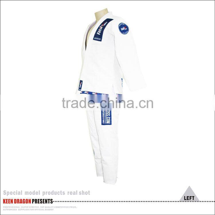 Blank white custom made shoyoroll cut bjj kimono judo uniform