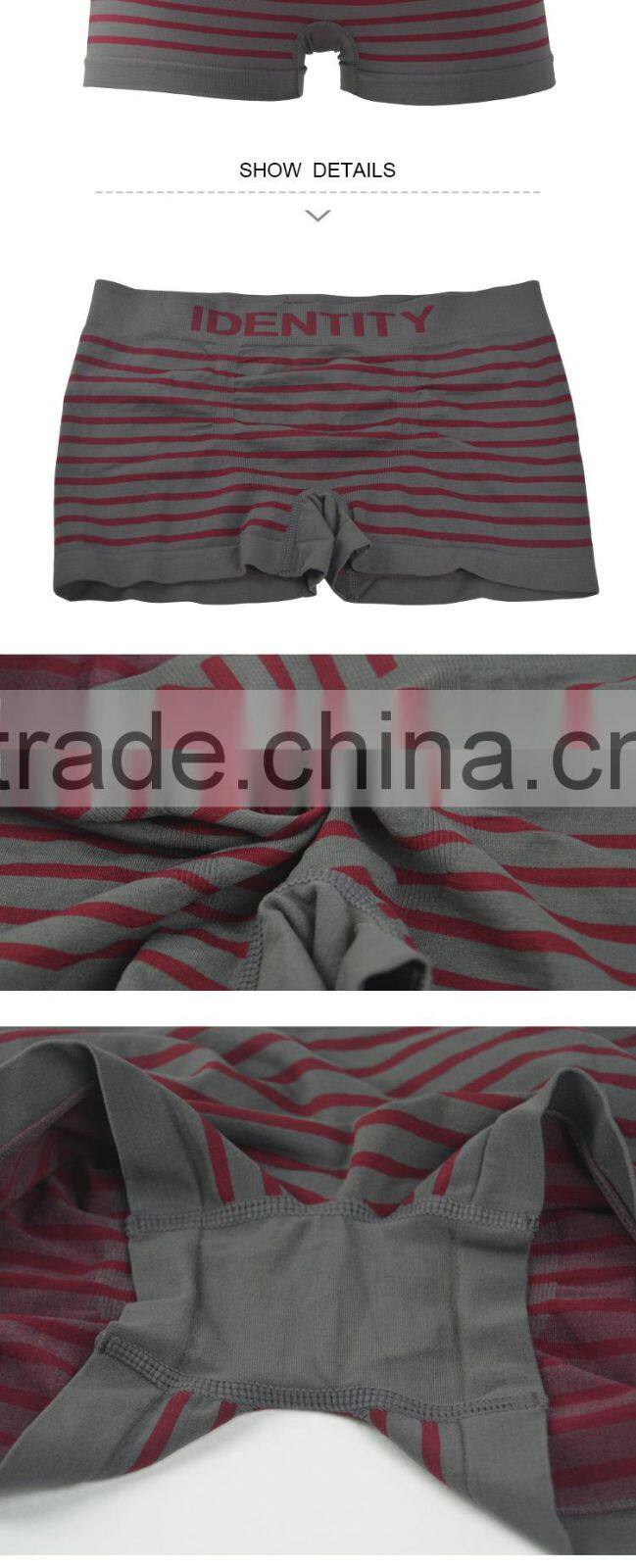 HSZ-0023 New brand male sexy panties cheap underwear for men panty shorts booty with red stripessfit underwear for promotion