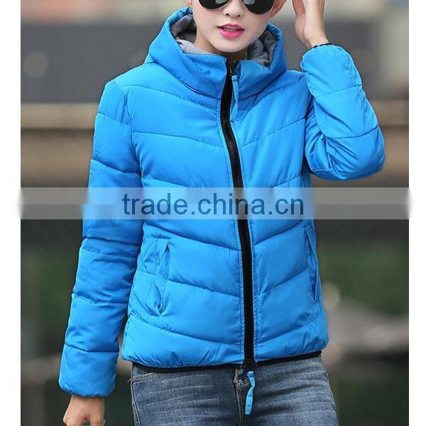 2015 New Fashion Portable Outdoor Women Short Padded Jacket