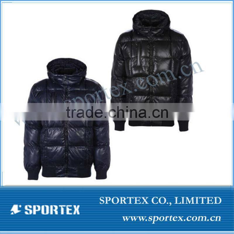Womens Lightweight Puffer Down Cotton Reversible Jacket Hooded Winter Warm Coats