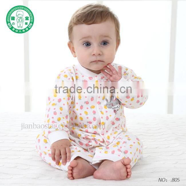 2017 high quality newborn baby romper 100% cotton full sleeve cheap kids wear