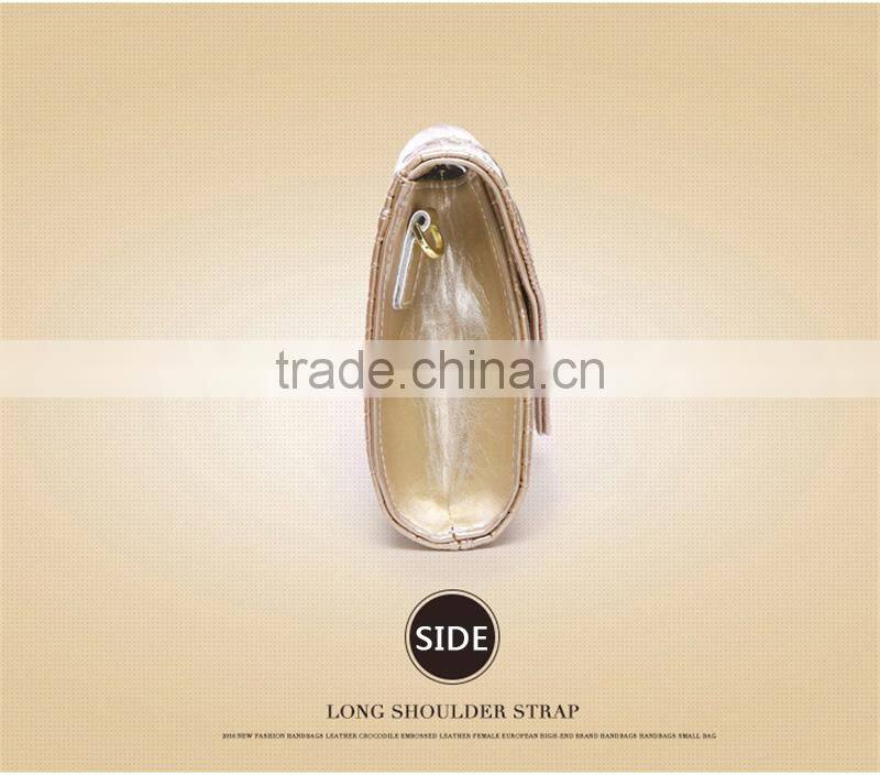 Women Clutch Bags Vintage Leather Crocodile Pattern Envelope Shoulder Ladies Small Messenger Bag