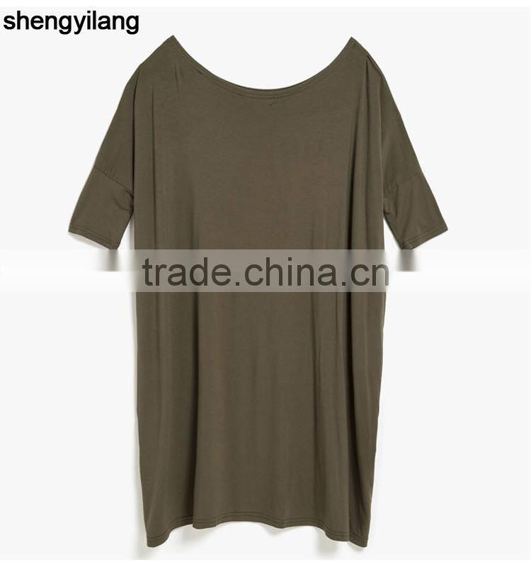 2016 wholesale bulk blank t-shirts custom high quality 95% Bamboo 5% Spandex Oversized bamboo t-shirts