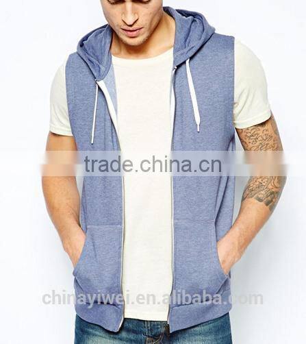 Blank boys sleeveless hoodies cheap custom sleeveless hoodie