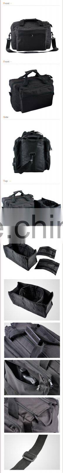 600D Polyester Black Tactical Pistol Range Bag For Hunting