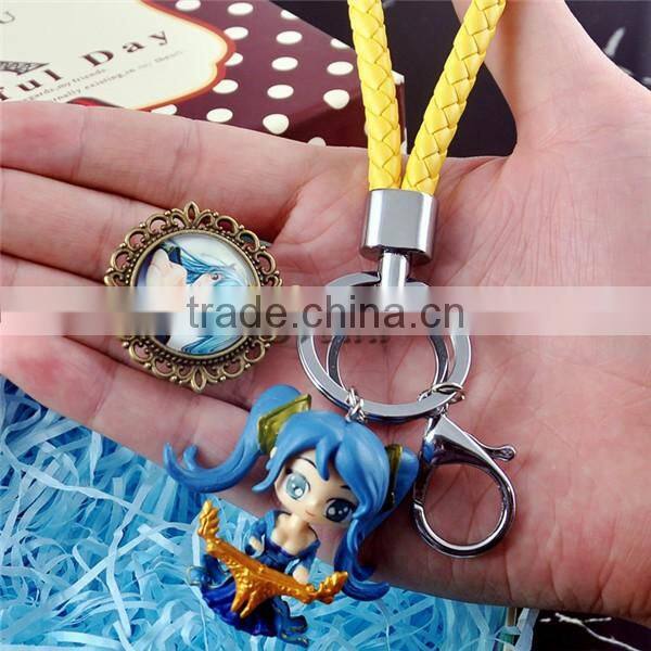 (Top Sell)Hot game League of Legends key chain,LOL figure keychain,PVC figure keychain