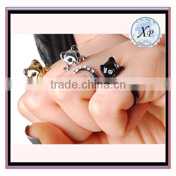 FACTORY PRICE New 2016 Wholesale 18k White Gold Plated Cat Ring