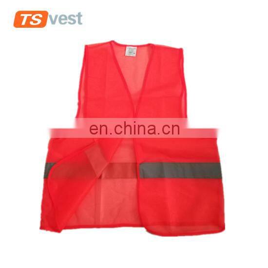 Red color normal style promotional cheap safety vest