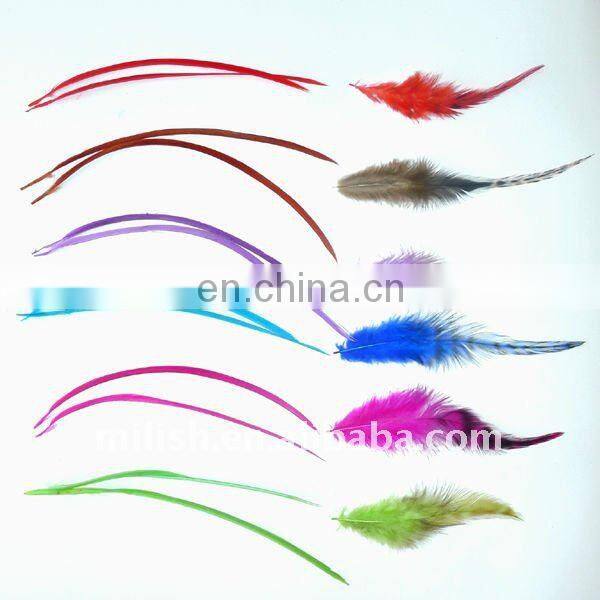 grizzly rooster feathers hair extensions FHE-0310