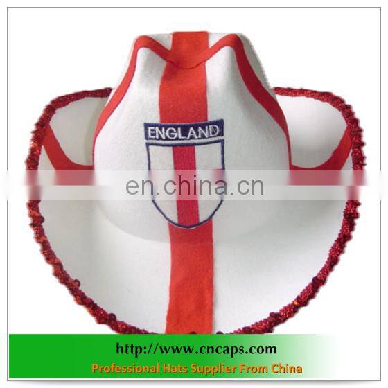 party flag hat with custom made hatband