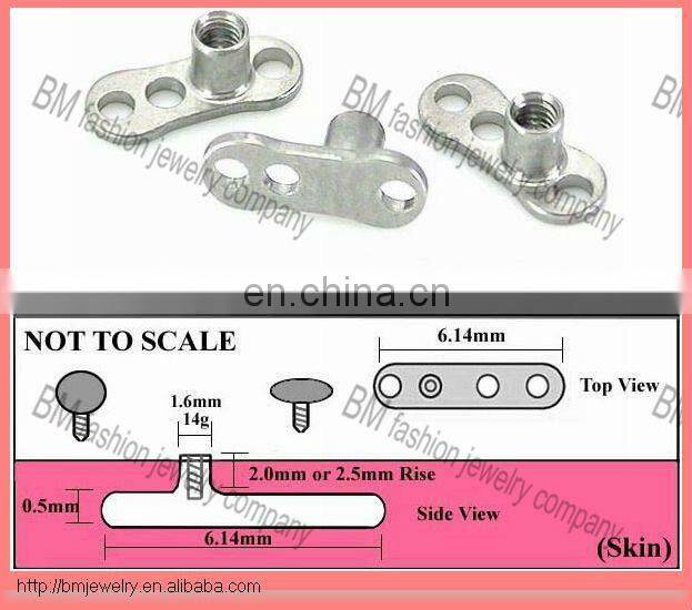 Skin diver body piercing jewelry