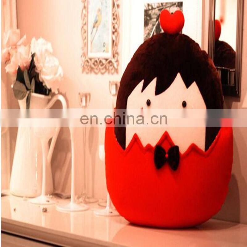 Customize lovely cartoon stuffed cute girl doll cushion plush pillow manufacture best quality and lowest price printed logo