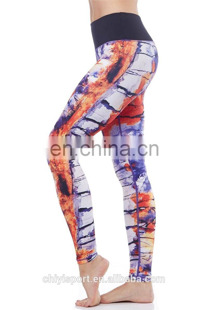 New Design Printing Gym Clothing Custom Supplex Yoga Leggings for Women