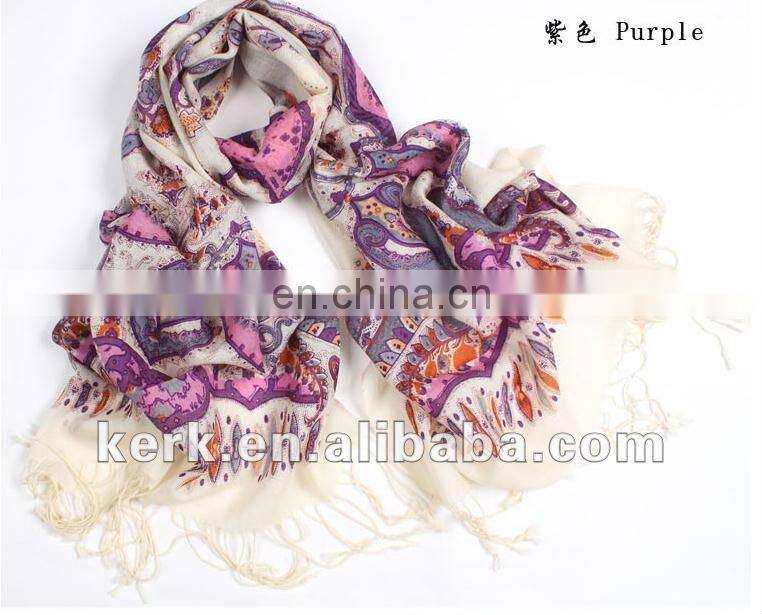 Neew style gardens floral women winter warm pashmina shawl wool shemagh scarf
