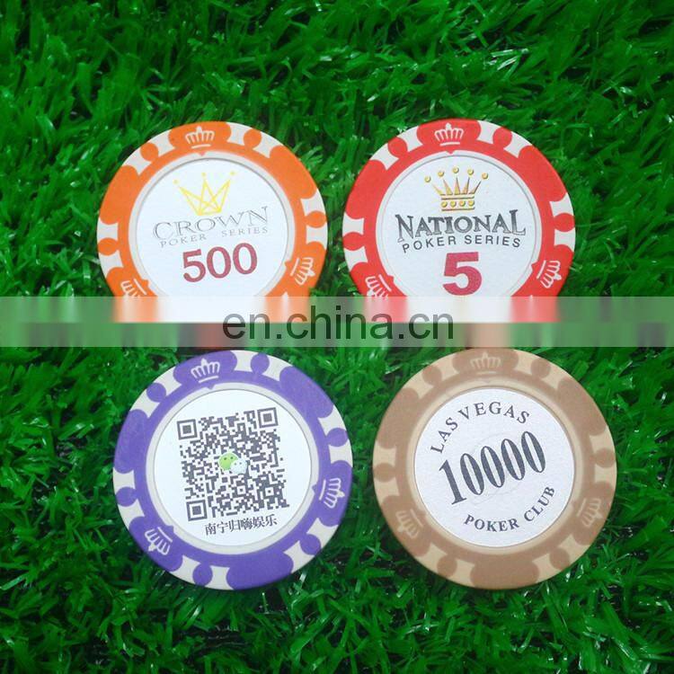 sublimation printing ceramic poker chip/printing ceramic casino chip