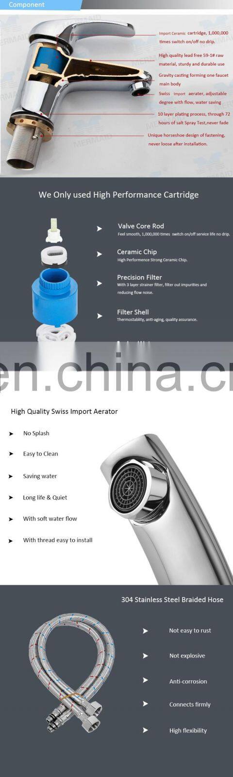 Traditional red bronze taps vintage kitchen sink faucet with 2 idnividual handle water tap