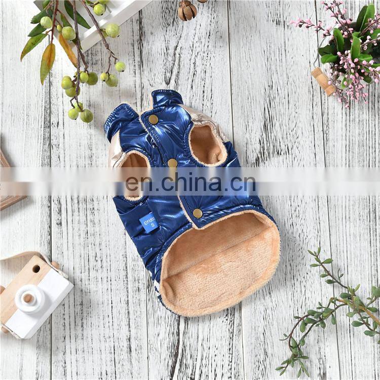 New hot stamping splicing jacket thick warm dog coats pet clothes luxury