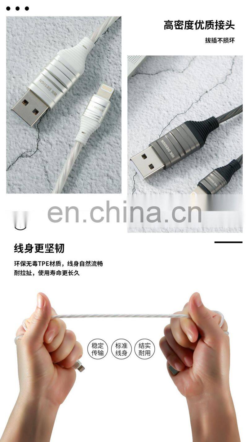 Luminous Data Lines 2.0A 1M Charge Cable For USB-Lightning Apple Mobile Phone