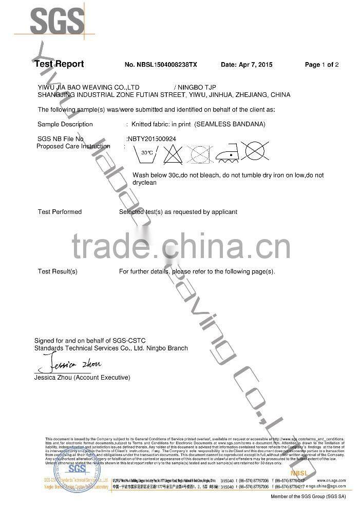 custom multifunction outdoor sport seamless tubular warm bandana