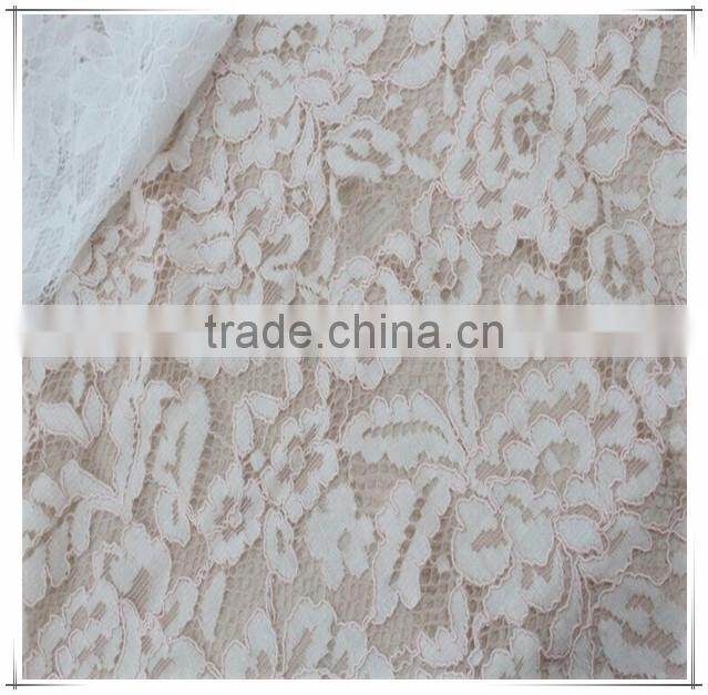 Polyester Bright Lace Fabric Cheap 2015 Organza Lace Fabric