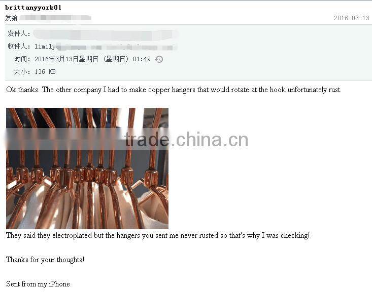 rose gold metal clips sexy underwear hanger for pants