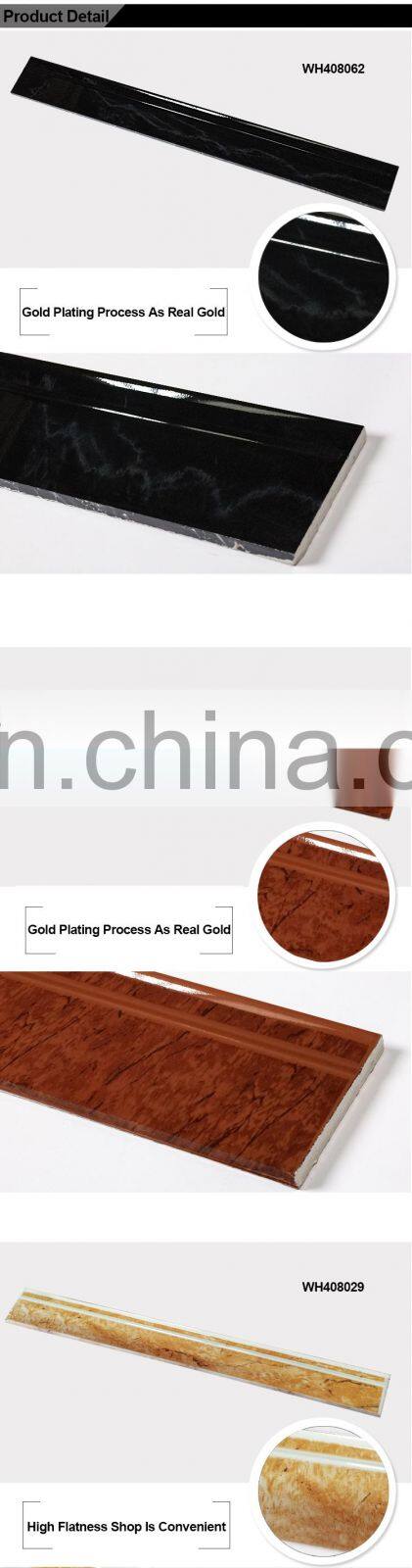 New Design Interior ceramic wall tile customized size  skirting Tile