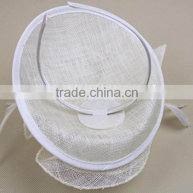 Wholesale Hairband Sinamay Base/Fascinator Base Hat For chuch/Wedding/Party