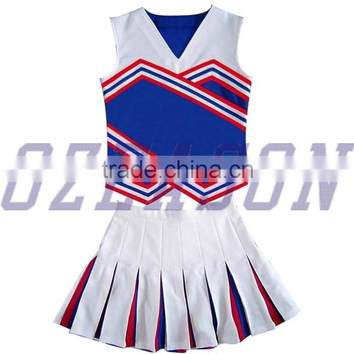 High Quality Cheer Leader One Piece Dance Costume Plus Size Sleeveless Cheerleading Uniform