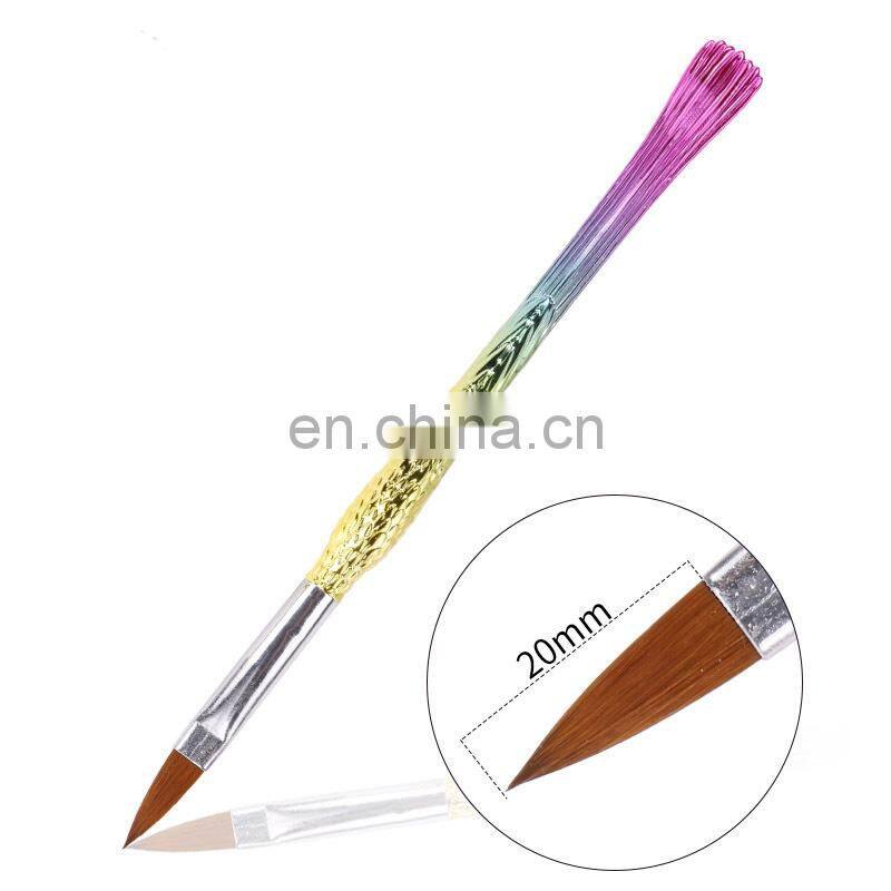 Custom Logo Mermaid Handle Acrylic Nail Art Brush for Manicure Pedicure