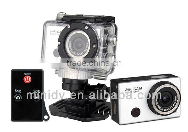 Full HD 1080P 30 Meters Underwater Sport Camera with Built-in WiFi For Remote Controlling By Android & IOS Smartphone