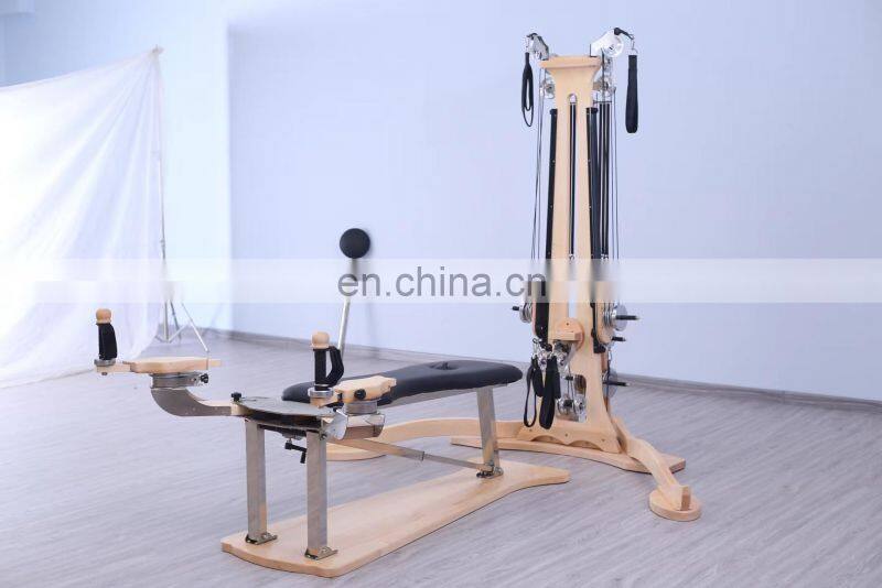 OAK/MAPLE WOOD Full flexible pilates body training Machine