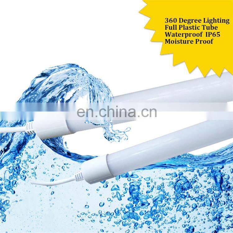 360 Degree Lighting Plastic Pipe Tube 2ft 4ft 5ft Hanging Wire IP67 Waterproof T8 Led Tube
